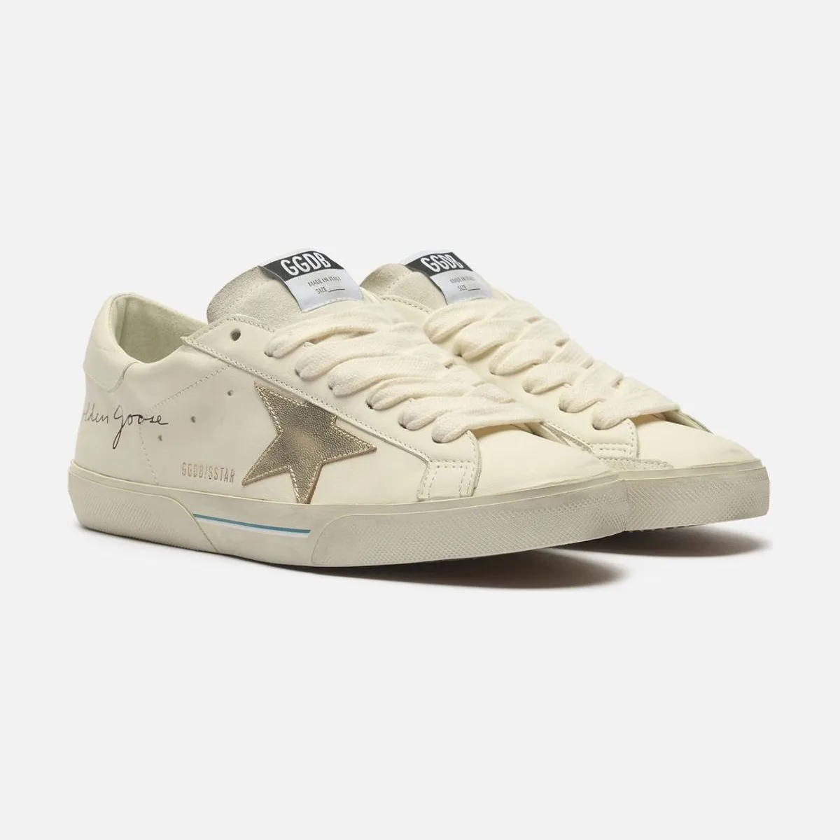 Мужские кроссовки Golden Goose Super-Star Laminated Leather Star