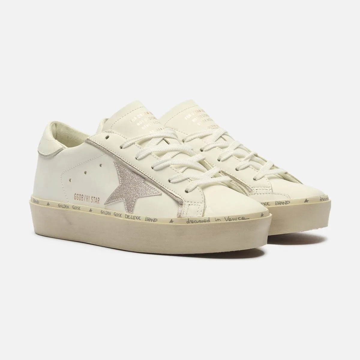 Женские кроссовки Golden Goose Hi Star Glitter Star