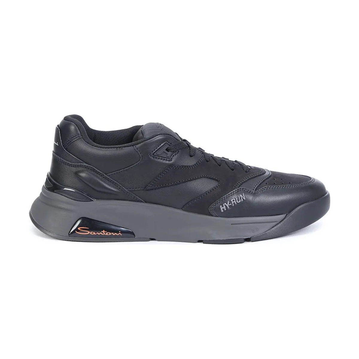 Мужские кроссовки Santoni кожаные Hy-Run
