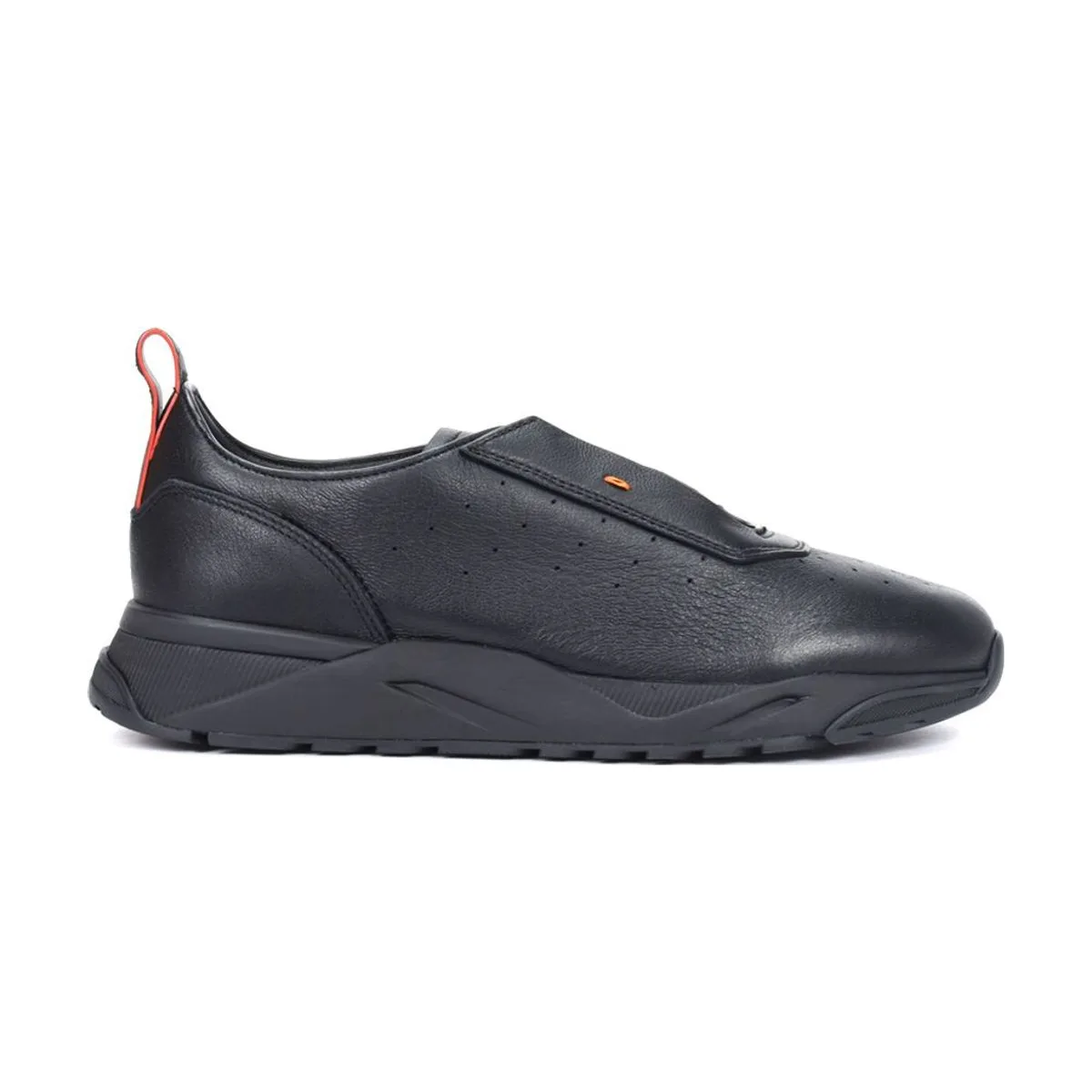 Мужские кроссовки Santoni кожаные на меху